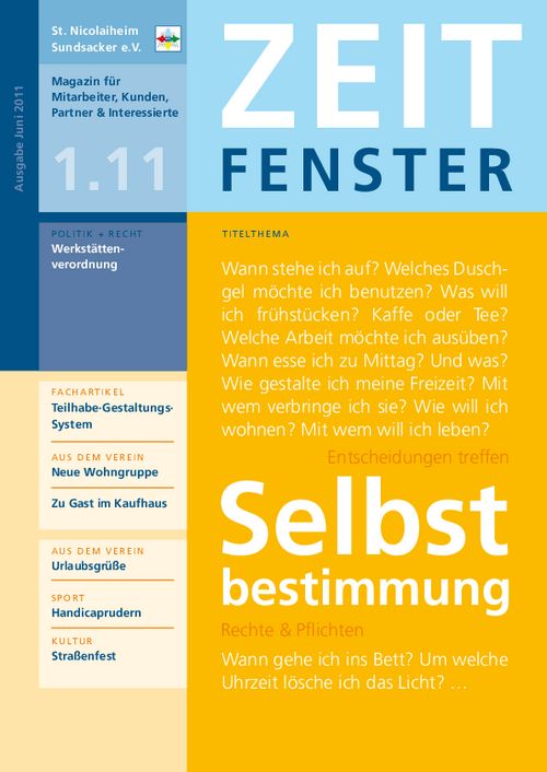 Zeitfenster, Ausgabe 1, 2011